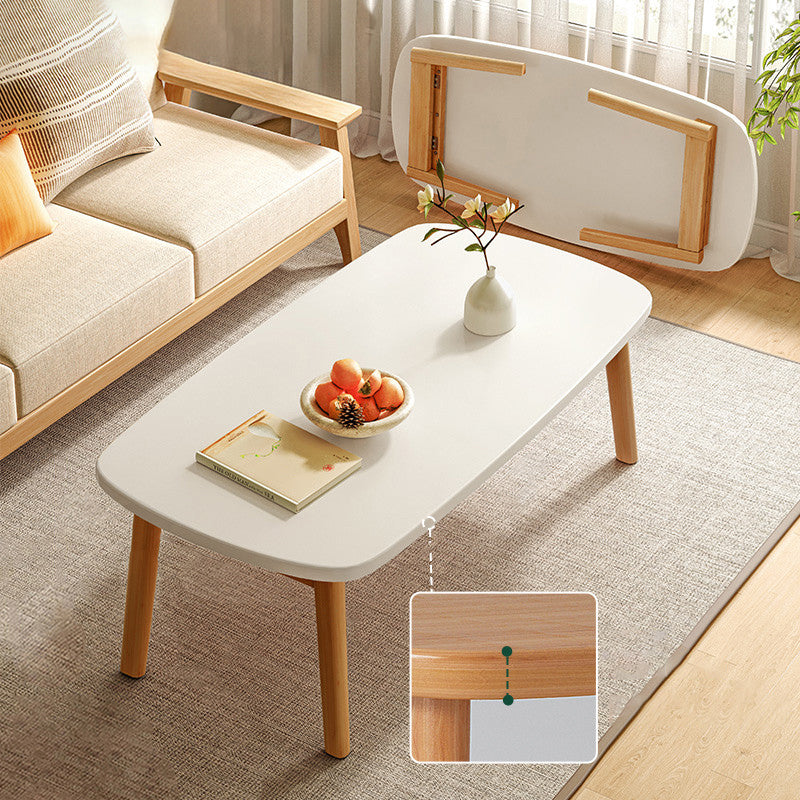 21" Wide Contemporary Coffee Table 4 Legs Single Coffee Cocktail Table