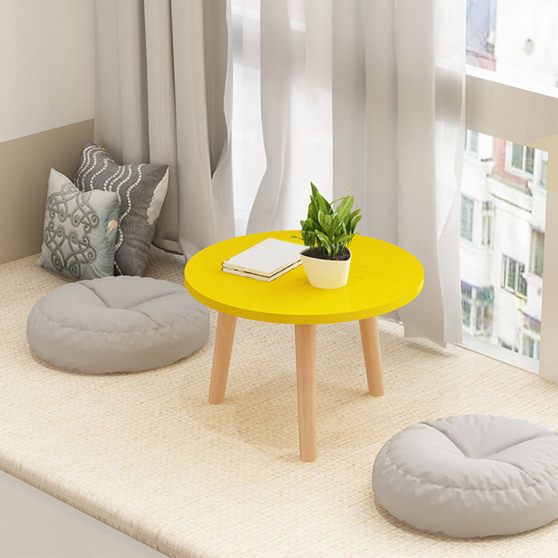 11"H Contemporary Coffee Table Wooden Single Coffee Cocktail Table