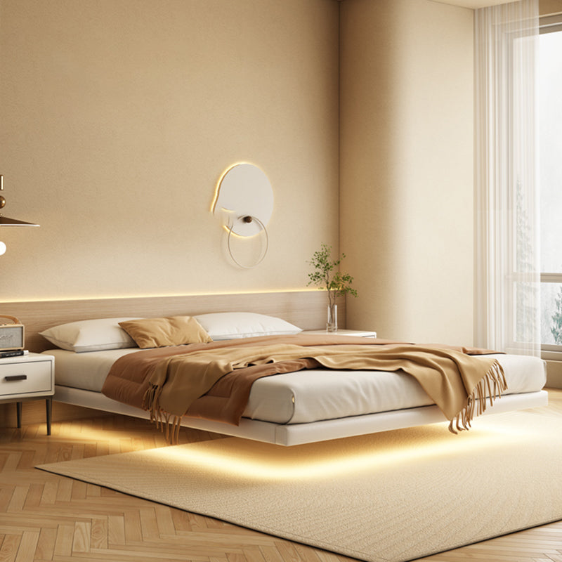 Platform Bed Frame Solid Wood Bed without Headboard and Footboard, Light Not Included