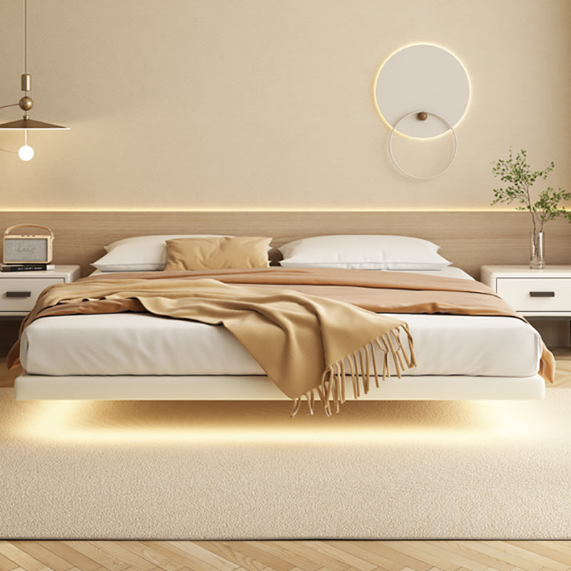 Platform Bed Frame Solid Wood Bed without Headboard and Footboard, Light Not Included
