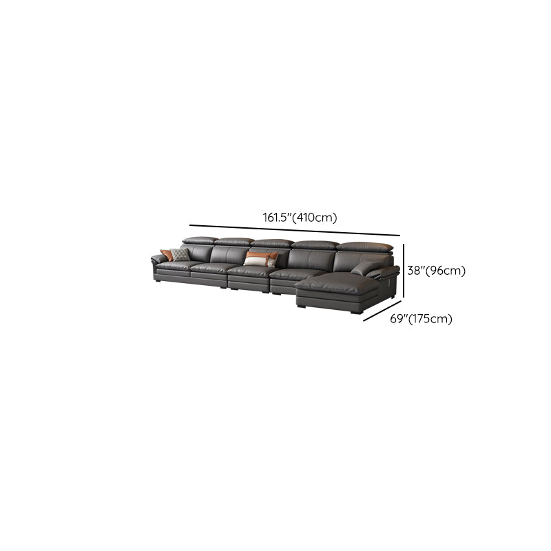 Pillow Top Arm Sectional Sofa Industrial 37.79" Tall Sectional