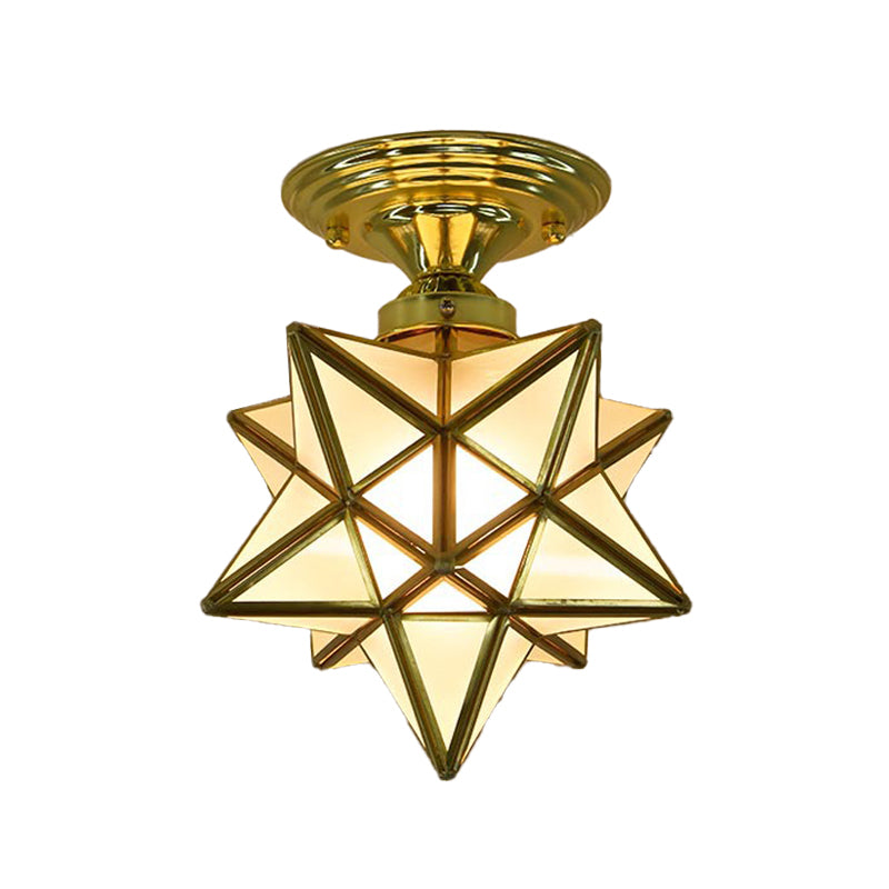 Modern Star Shape Flush Mount Light Fixtures 1 Light Flush Mount Ceiling Light