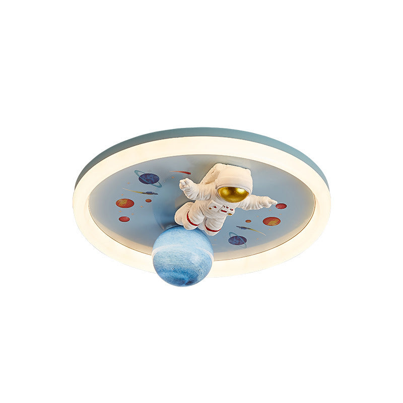 Modern Ceiling Lamp Colorful LED Flush Mount Light Fixture with Acrylic Shade for Bedroom