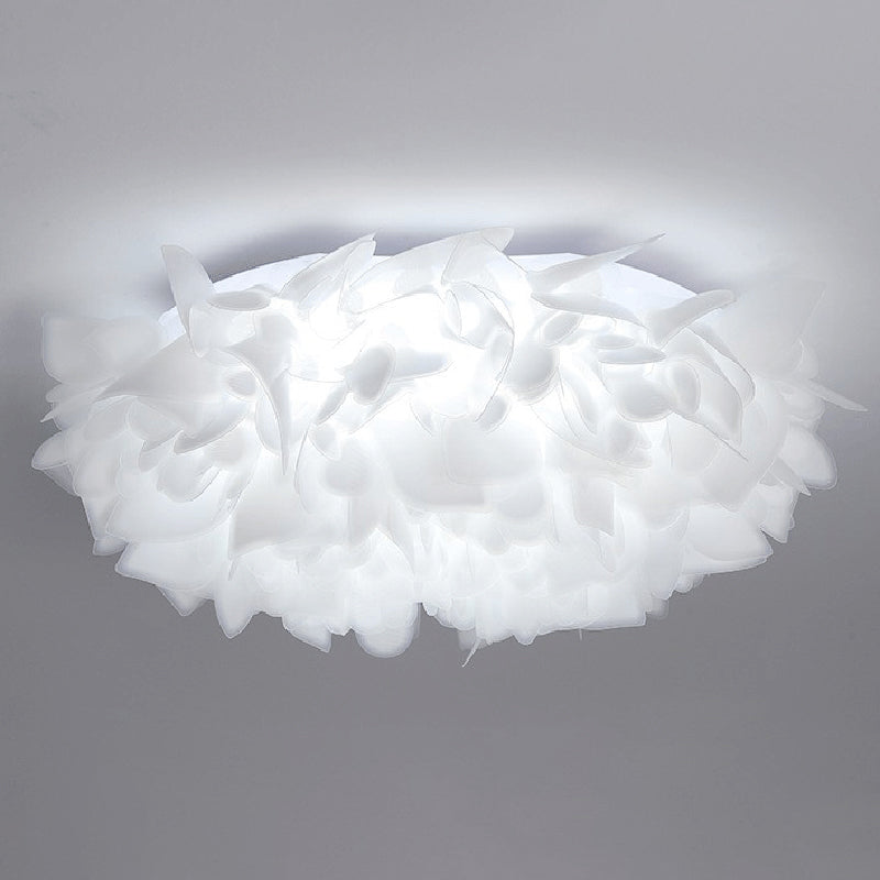 Modern Ceiling Lamp Creative LED Flush Mount Light Fixture with Plastic Shade for Bedroom