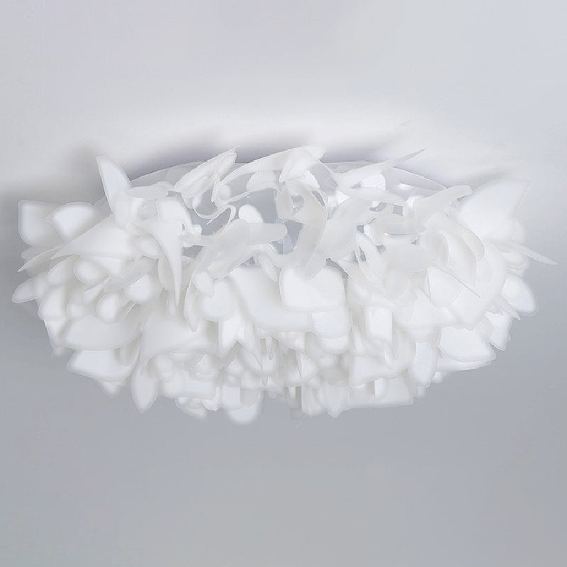 Modern Ceiling Lamp Creative LED Flush Mount Light Fixture with Plastic Shade for Bedroom