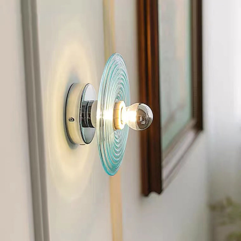 Modern Simple Glass Ceiling Light Circle Shape Ceiling Lamp for Bedroom