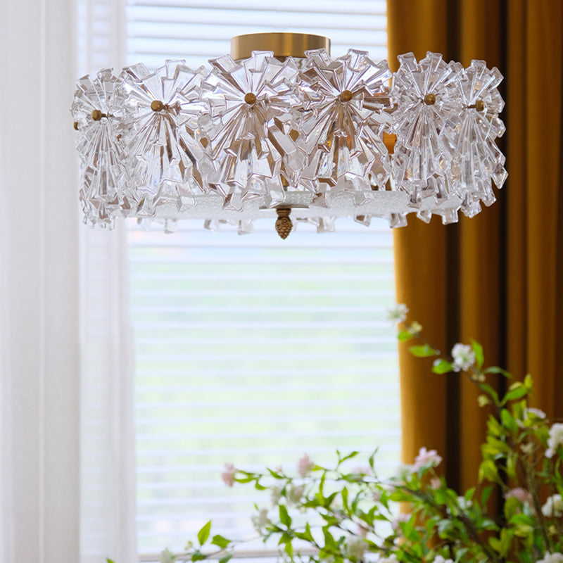 Modern Simple Glass Ceiling Light Round Shape Ceiling Lamp for Bedroom