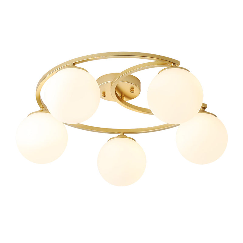 Modern Simple Ceiling Light Ball Shape Iron Ceiling Lamp for Bedroom
