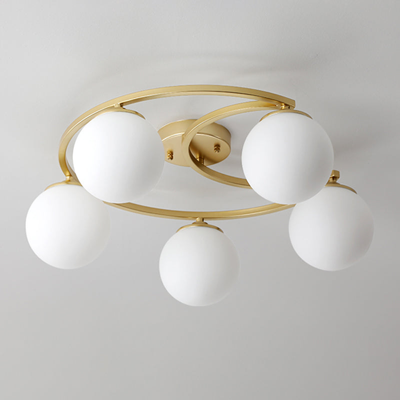 Modern Simple Ceiling Light Ball Shape Iron Ceiling Lamp for Bedroom
