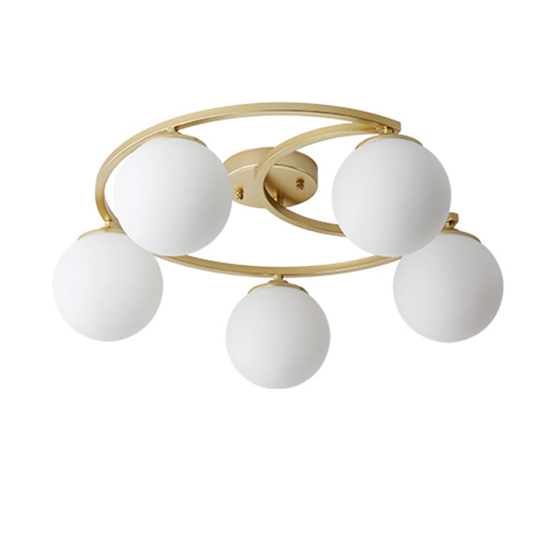 Modern Simple Ceiling Light Ball Shape Iron Ceiling Lamp for Bedroom