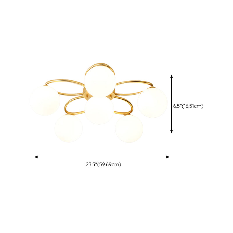 Modern Simple Ceiling Light Ball Shape Iron Ceiling Lamp for Bedroom