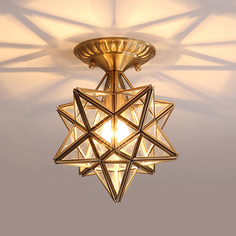 Star Shape Flush Mount Light Fixtures 1 Light Flush Mount Ceiling Light