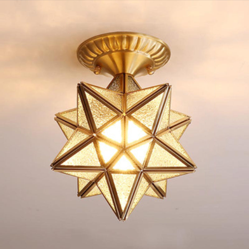 Star Shape Flush Mount Light Fixtures 1 Light Flush Mount Ceiling Light