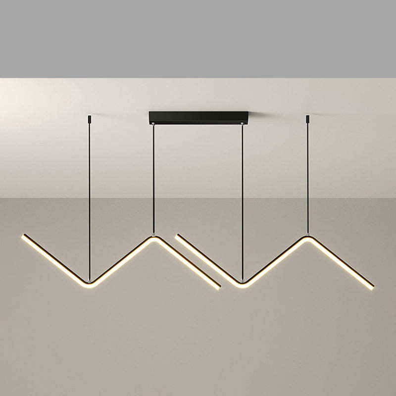 Golden/Black Ceiling Light Contemporary LED Kitchen Island Lighting for Foyer