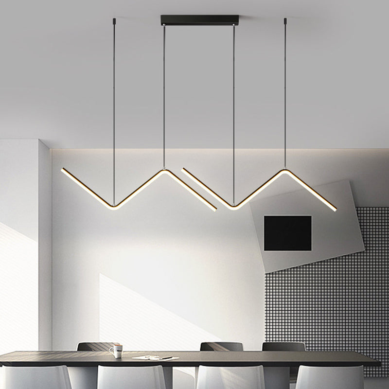 Golden/Black Ceiling Light Contemporary LED Kitchen Island Lighting for Foyer