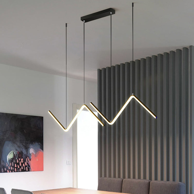 Golden/Black Ceiling Light Contemporary LED Kitchen Island Lighting for Foyer