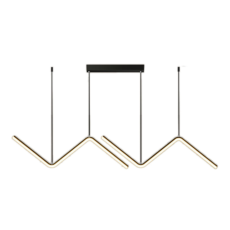 Golden/Black Ceiling Light Contemporary LED Kitchen Island Lighting for Foyer