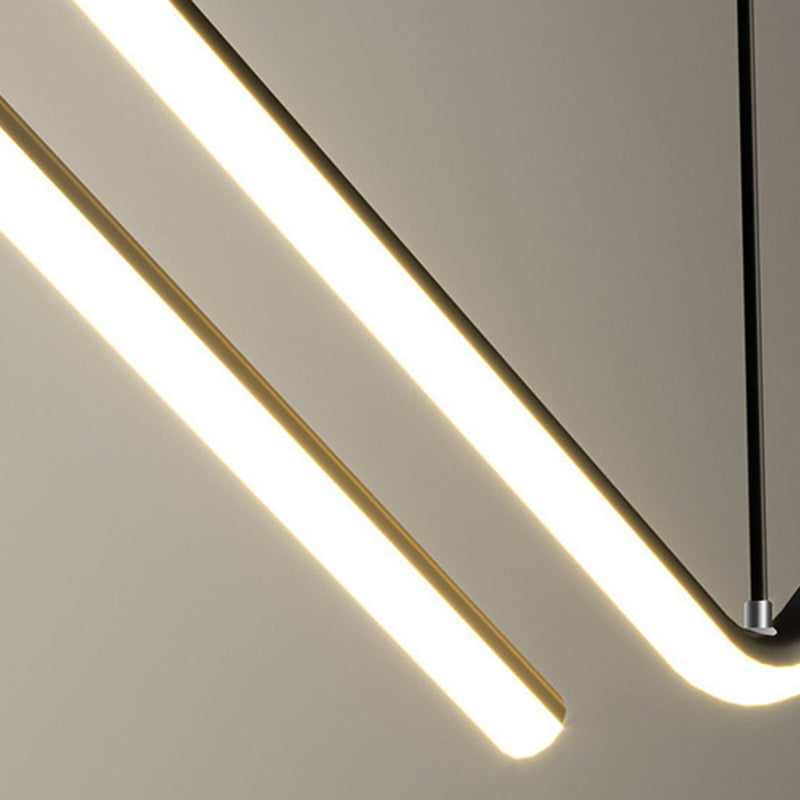 Golden/Black Ceiling Light Contemporary LED Kitchen Island Lighting for Foyer