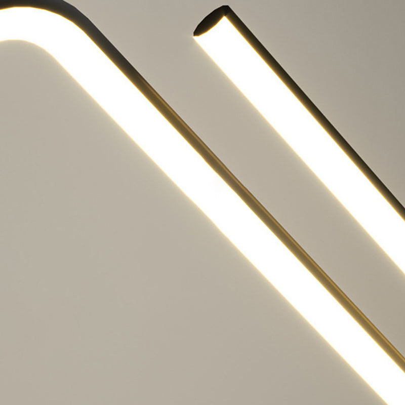 Golden/Black Ceiling Light Contemporary LED Kitchen Island Lighting for Foyer
