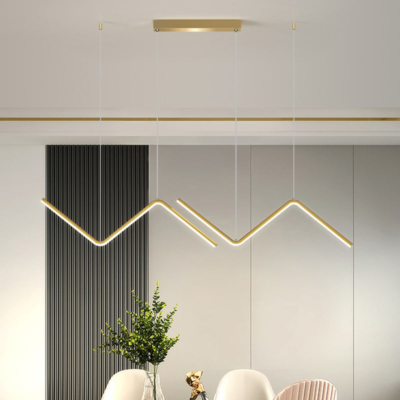 Golden/Black Ceiling Light Contemporary LED Kitchen Island Lighting for Foyer