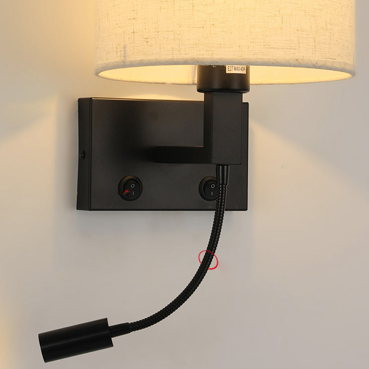 Geometric Wall Lighting Modern Fabric 2 Lights Wall Sconces for Bedroom