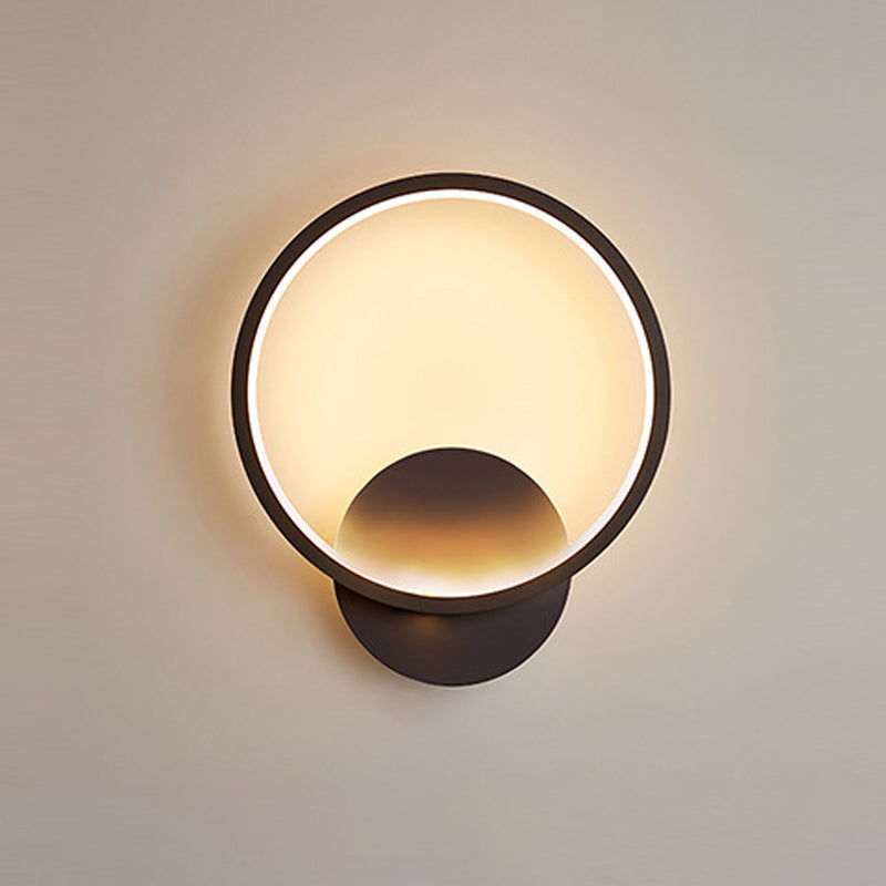 Single Modern White/Black Wall Mounted Sconce Unique Wall Light for Bedroom