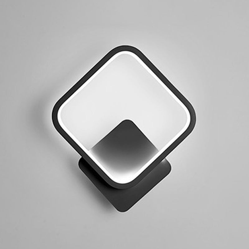 Single Modern White/Black Wall Mounted Sconce Unique Wall Light for Bedroom
