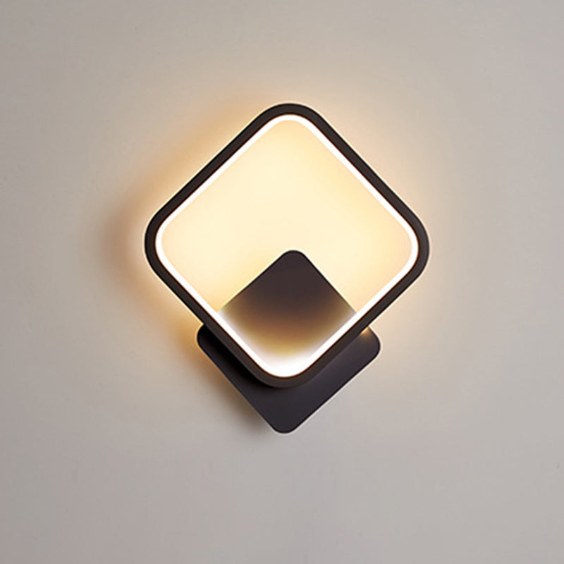 Single Modern White/Black Wall Mounted Sconce Unique Wall Light for Bedroom