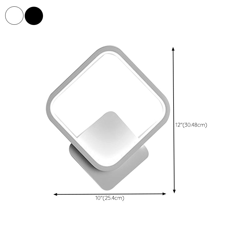 Single Modern White/Black Wall Mounted Sconce Unique Wall Light for Bedroom