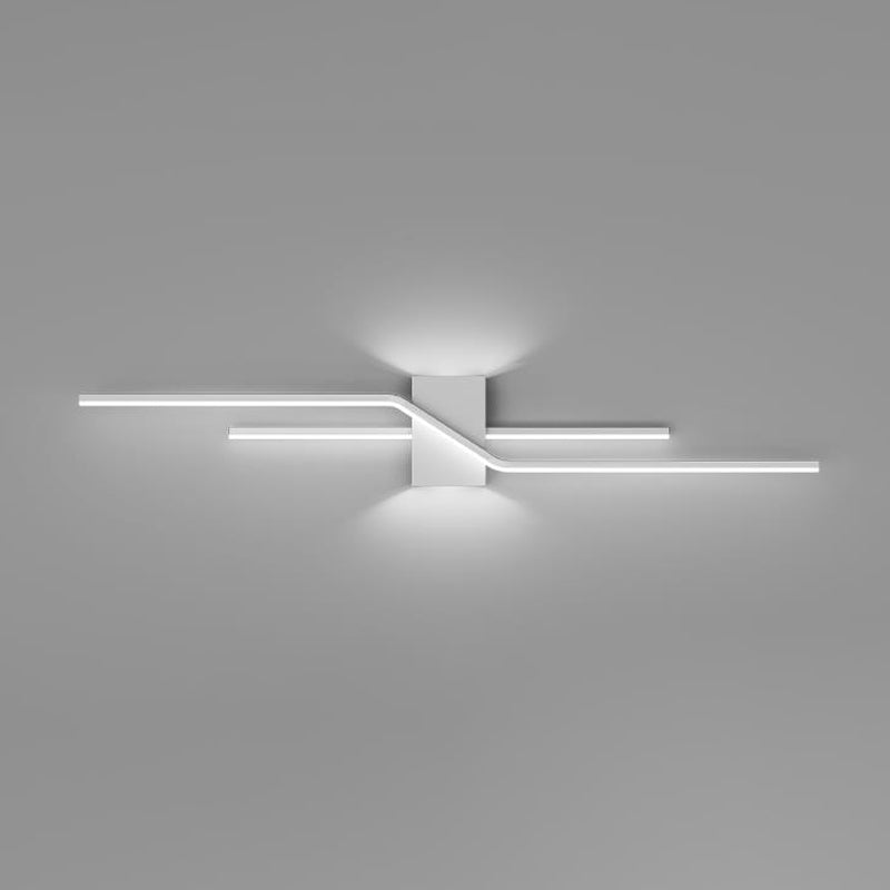 2-Light Modernism Wall Mounted Sconce White/Black LED Wall Light for Foyer