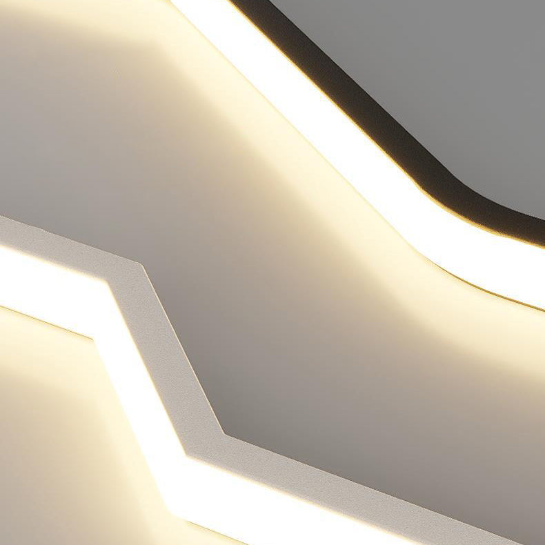 2-Light Modernism Wall Mounted Sconce White/Black LED Wall Light for Foyer