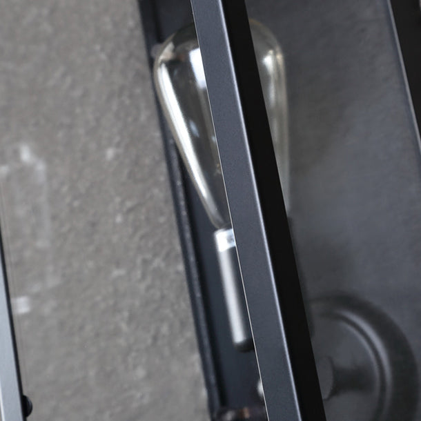 Industrial Metal Wall Sconce Geometric Shape Wall Light with Glass Shade for Courtyard