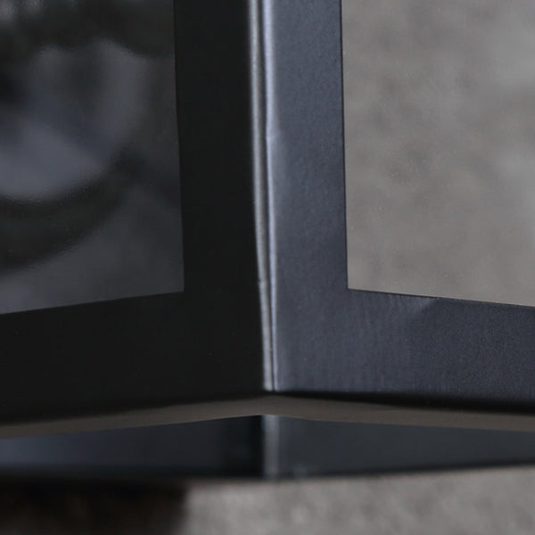 Industrial Metal Wall Sconce Geometric Shape Wall Light with Glass Shade for Courtyard