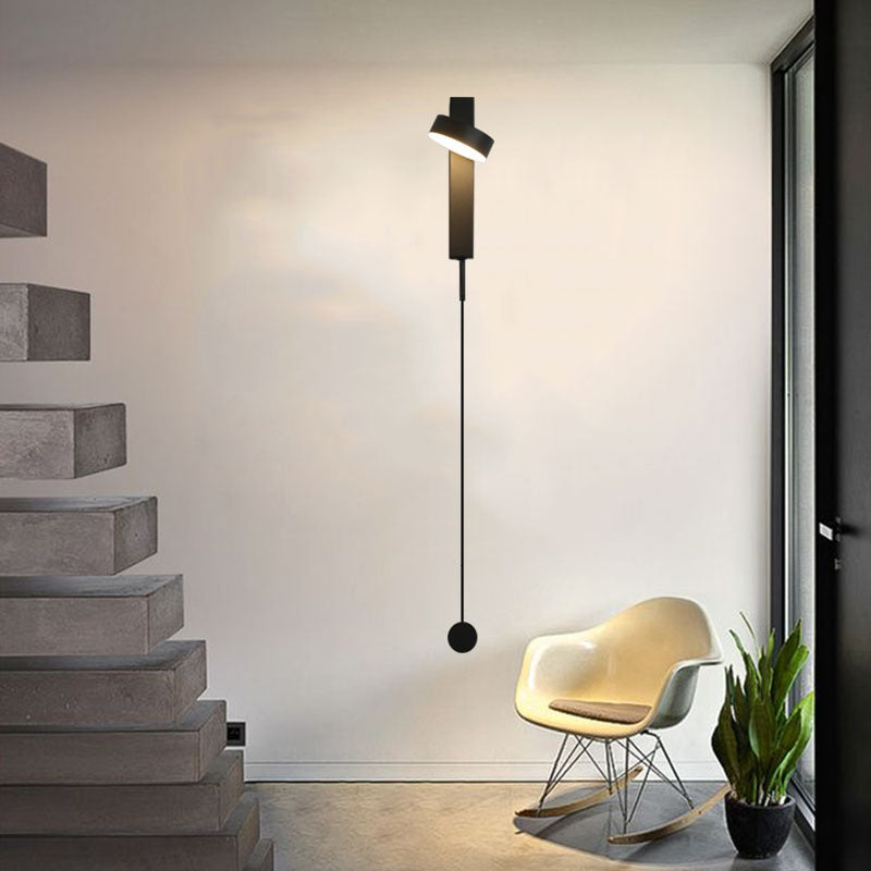 Modern Geometric Sconce Light Metal 1 Light Wall Lamp for Bedroom