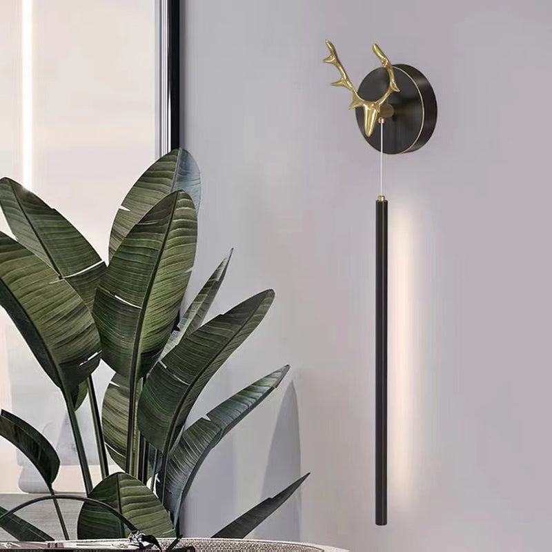 Modern Metal Wall Sconce LED Geometric Shape Wall Light with Acrylic Shade for Bedroom