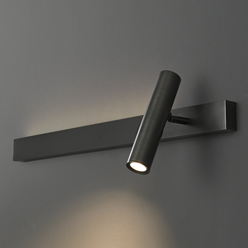 Modern Metal LED Wall Sconce Geometric Shape Wall Light with Acrylic Shade for Bedroom