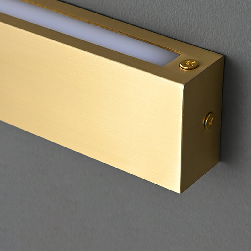 Modern Metal LED Wall Sconce Geometric Shape Wall Light with Acrylic Shade for Bedroom