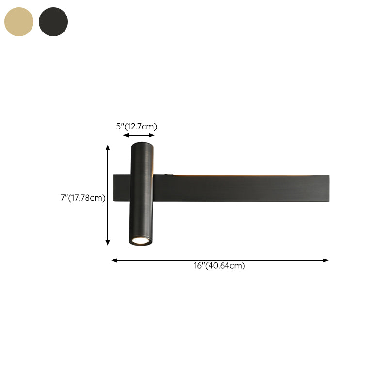 Modern Metal LED Wall Sconce Geometric Shape Wall Light with Acrylic Shade for Bedroom