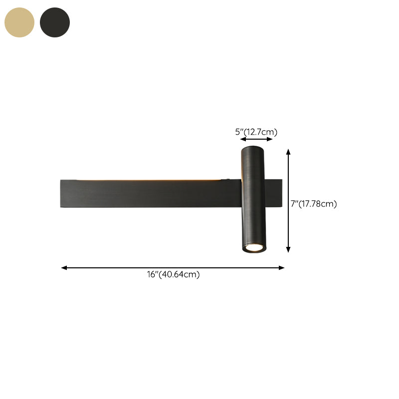 Modern Metal LED Wall Sconce Geometric Shape Wall Light with Acrylic Shade for Bedroom