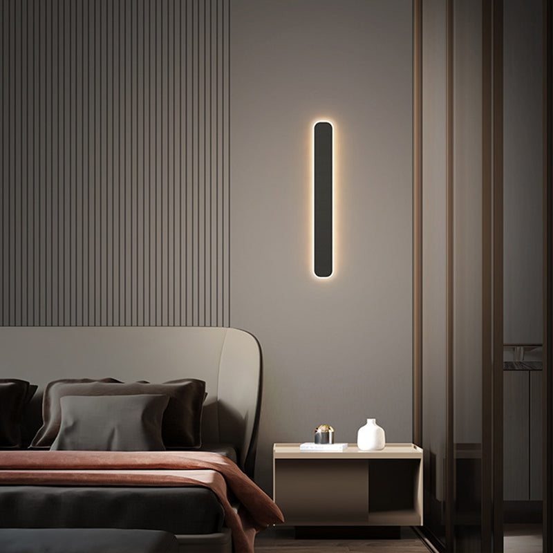 Modern Metal Wall Sconce Rectangle Shape Wall Light with Acrylic Shade for Bedroom
