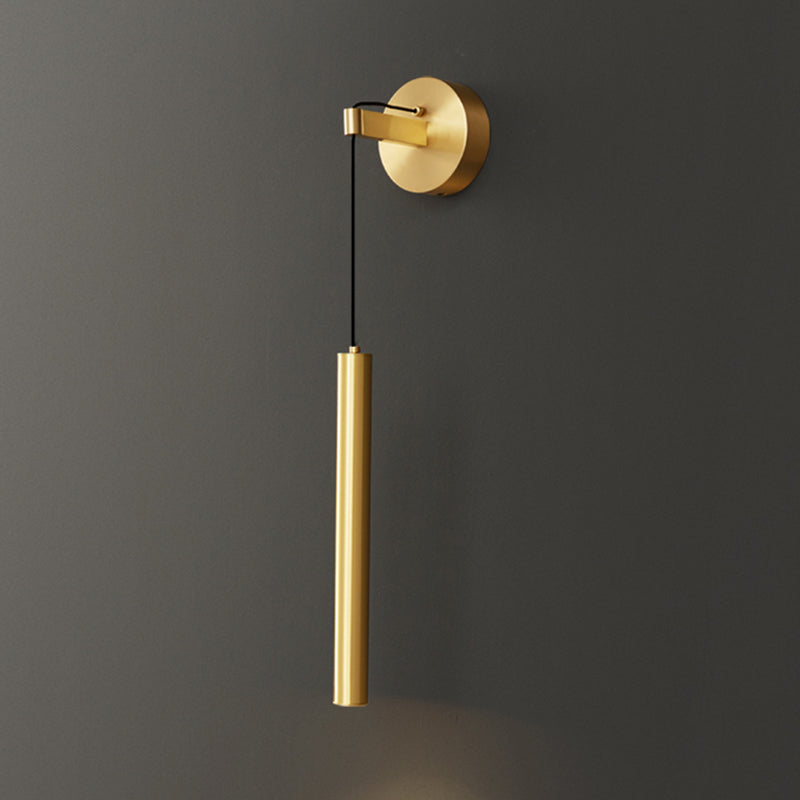 Modern Metal Wall Sconce Cylinder Shape Wall Light for Bedroom