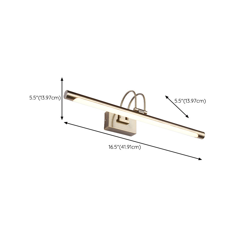 Minimalism Vanity Lighting Strip Metal Wall Light Fixture for Bathroom