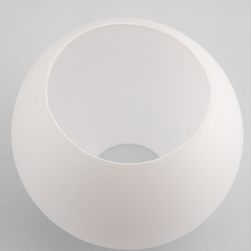 Modern Chrome Vanity Lighting Glass Shade Wall Light Fixture for Bathroom