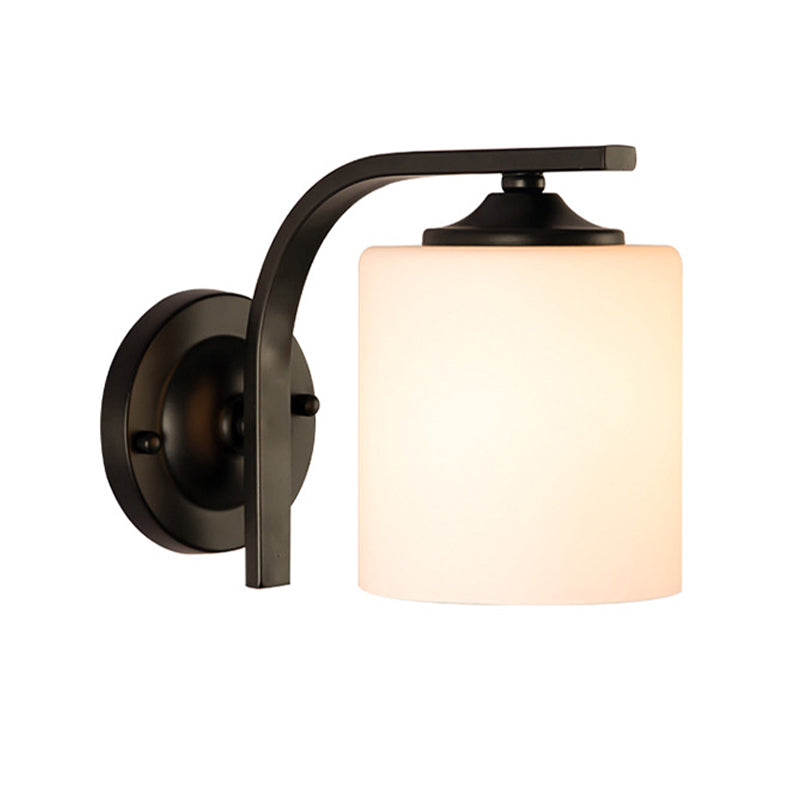Modern Vanity Lighting Metal Wall Light Fixture in Black for Bathroom