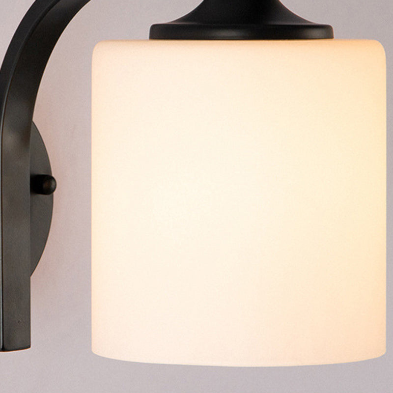 Modern Vanity Lighting Metal Wall Light Fixture in Black for Bathroom