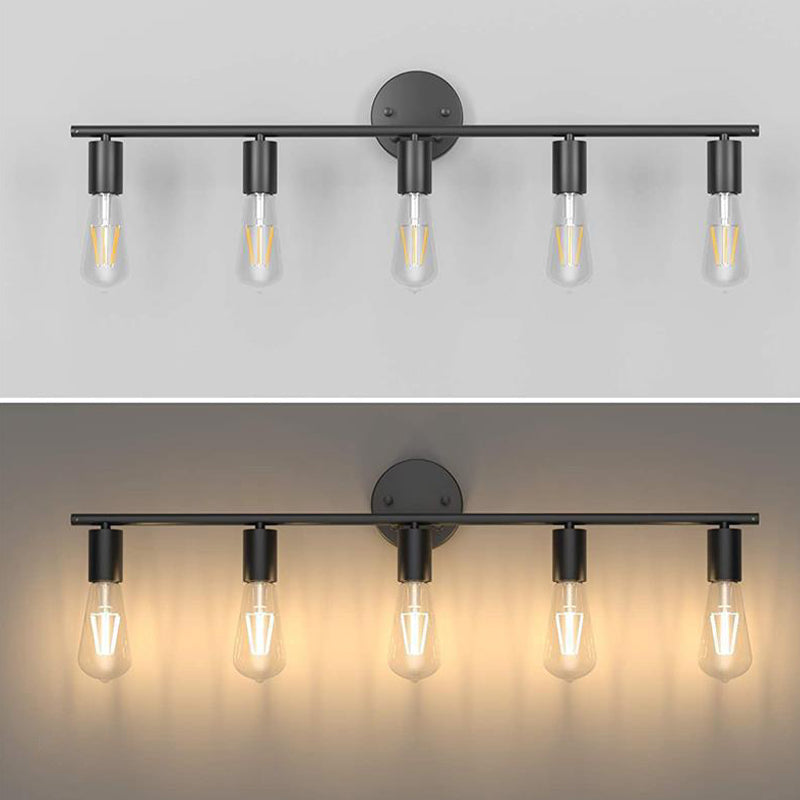 Multi - Light Bathroom Vanity Lighting Iron Industrial Bath Vanity without Shade