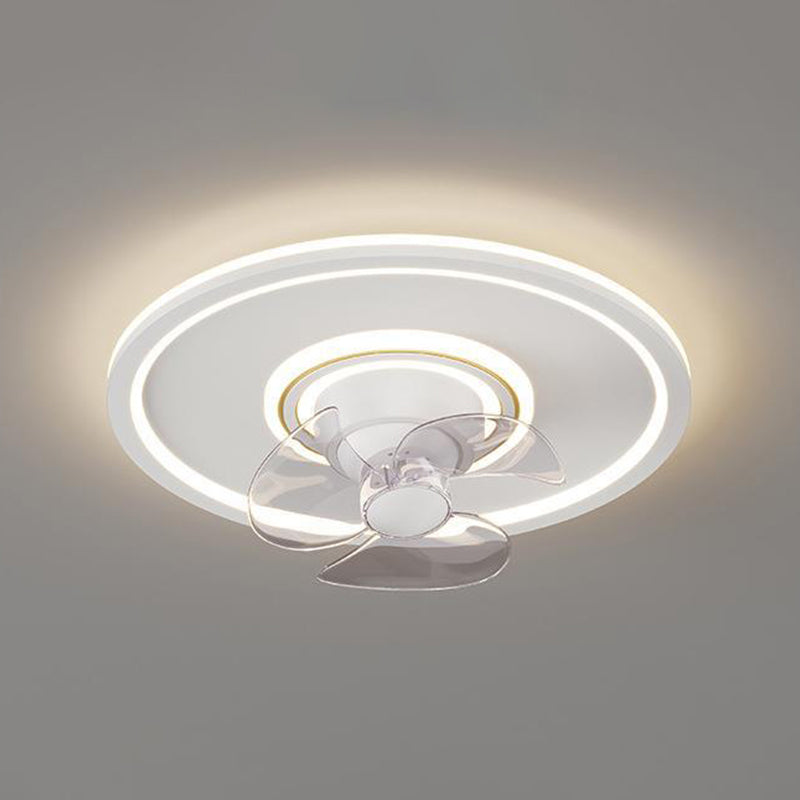 Polish Finish Fan with Light Modernism 3-Blade LED Ceiling Fan for Room