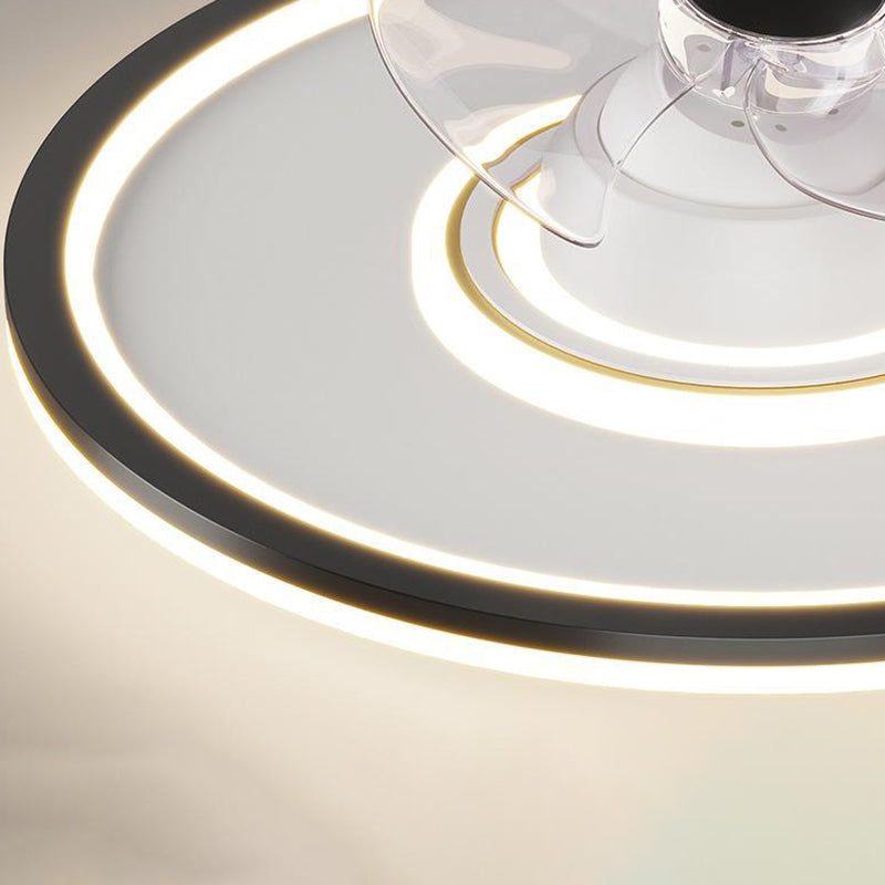 Polish Finish Fan with Light Modernism 3-Blade LED Ceiling Fan for Room
