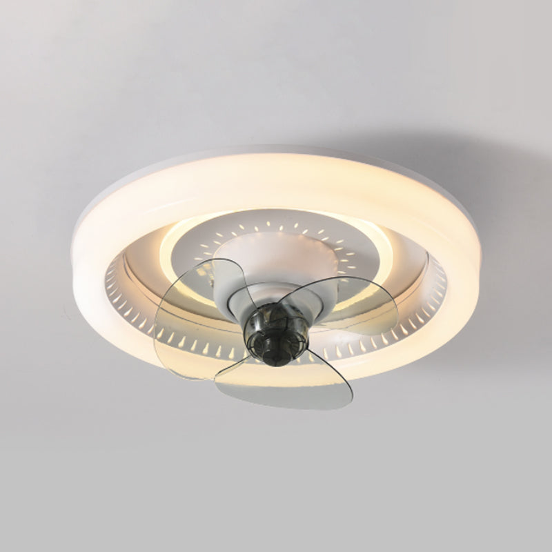 3-Blade LED Ceiling Fan Modernism Polish Finish Fan with Light for Room