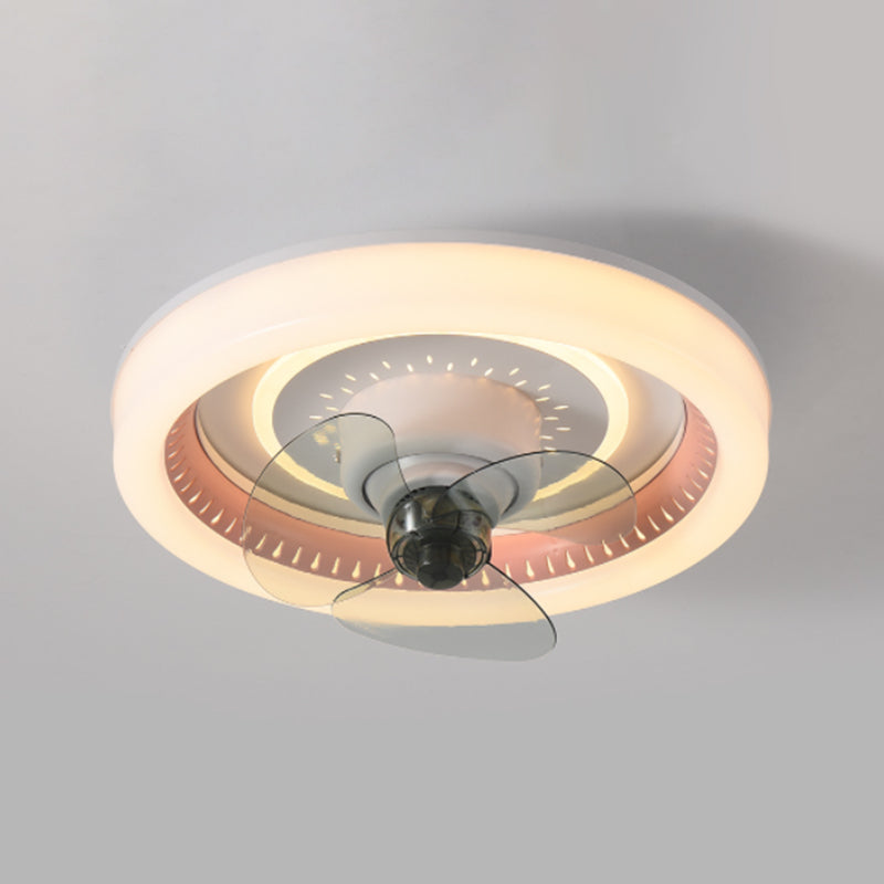 3-Blade LED Ceiling Fan Modernism Polish Finish Fan with Light for Room